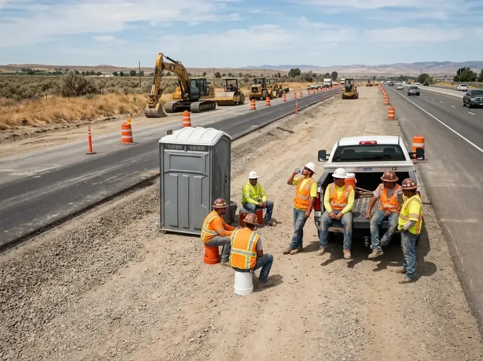 highway-road-construction-crew-007 — frequently asked questions, Porta Potty and Restroom Rentals in Steele Creek, AK